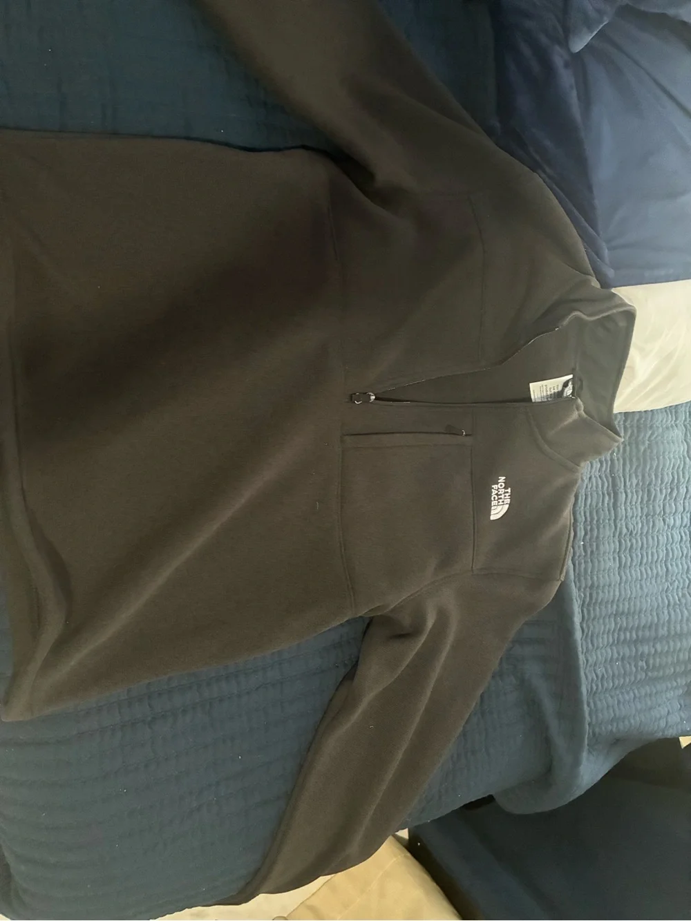 The North Face Black Fleece Jacket with Embroidered Logo